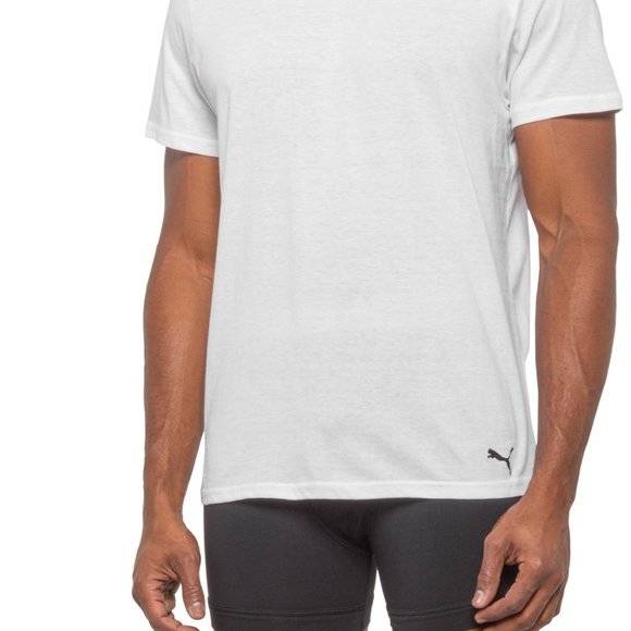 Classic White Puma Crew Neck T-Shirt - Picture 1 of 6